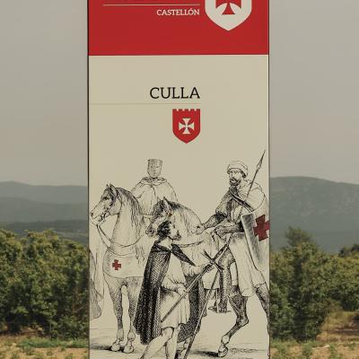 Cartel de bienvenida a Culla